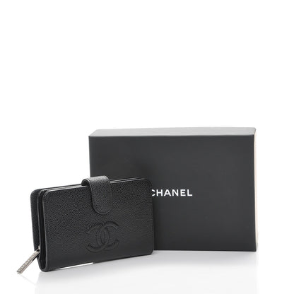 Chanel Caviar Timeless CC Zipped Pocket Wallet Black 9 of 9