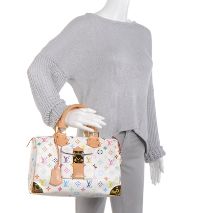 Louis Vuitton Monogram Multicolor Speedy 30 White 2 of 9