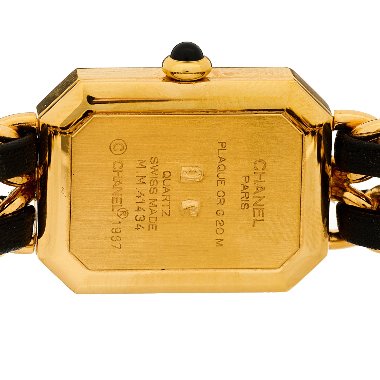 Chanel Stainless Steel Lambskin 20mm Chain Premiere Quartz Watch Gold M 4 of 4