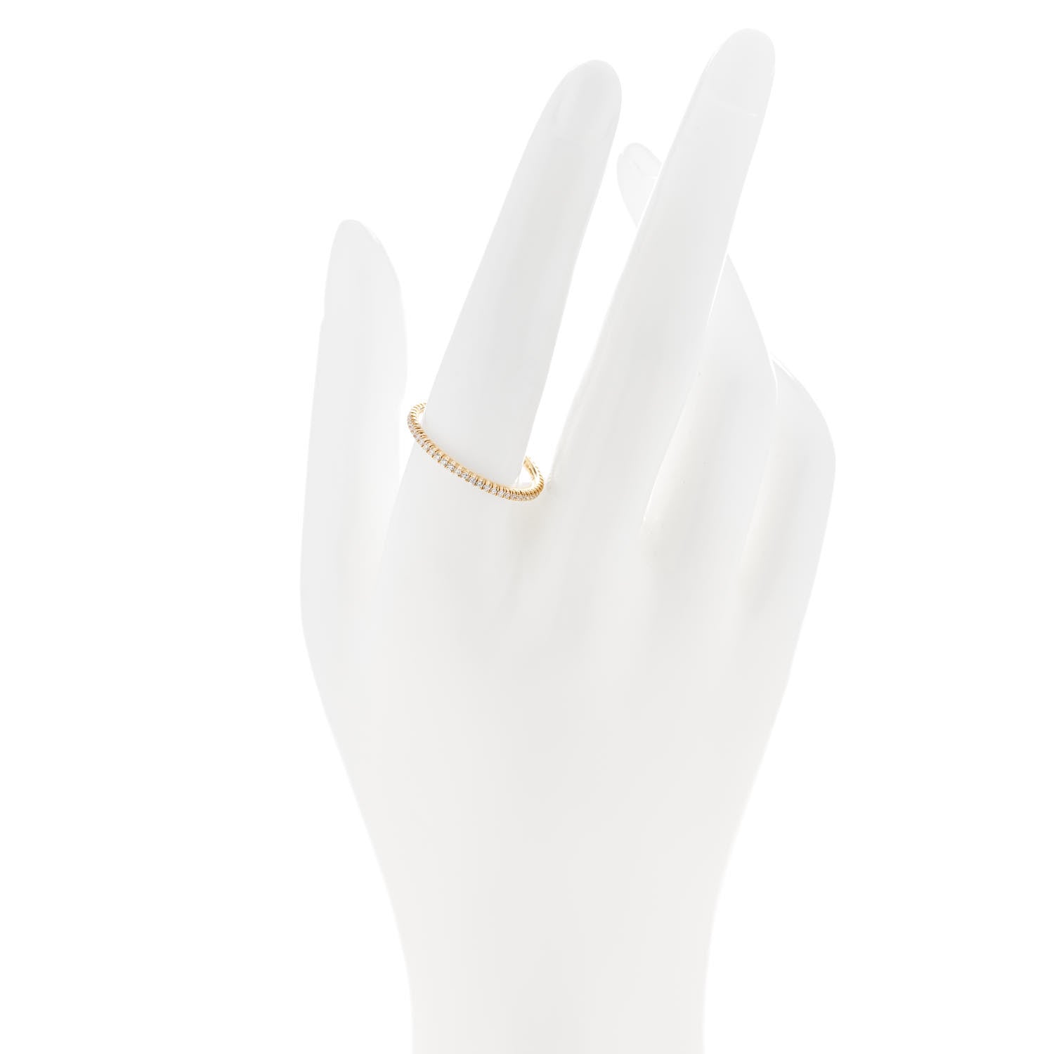 Cartier 18K Yellow Gold Diamond 1.5mm Etincelle de Cartier Wedding Band Ring 61 9.5 2 of 5