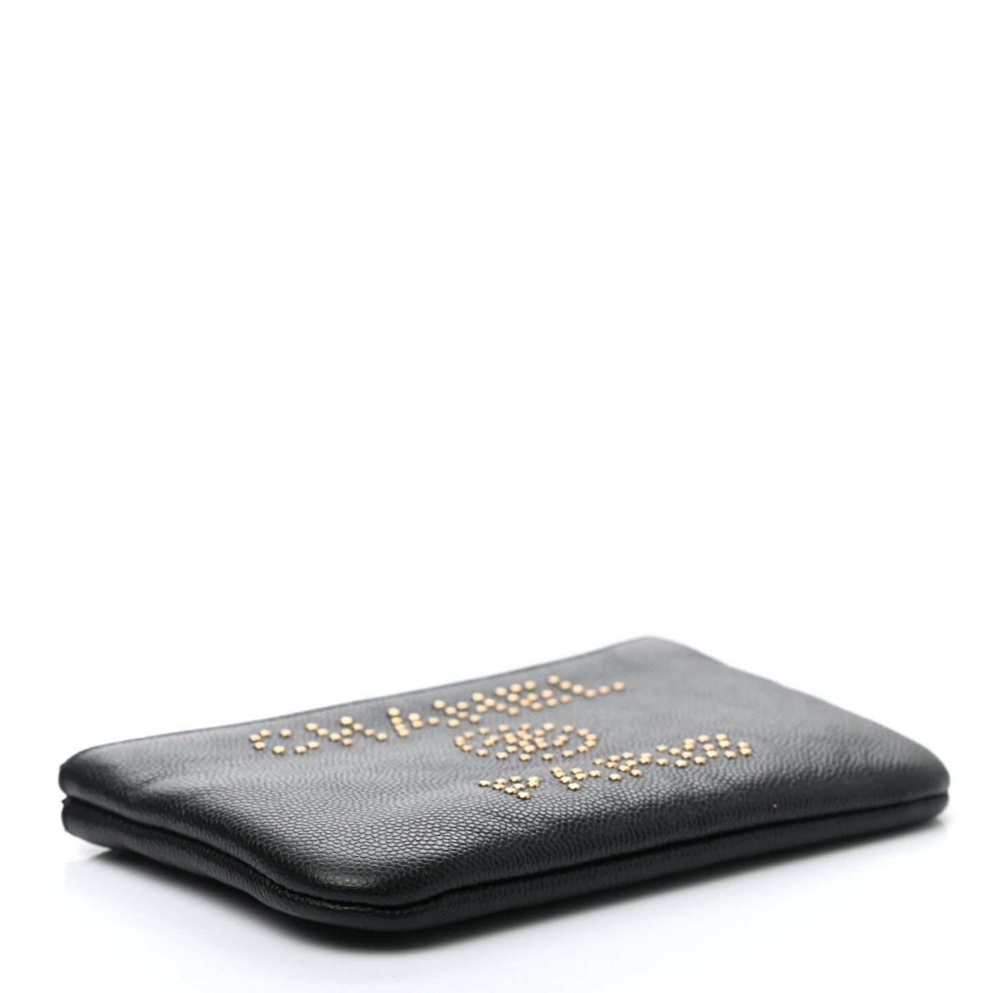 Caviar Studded Deauville Cosmetic Pouch Black