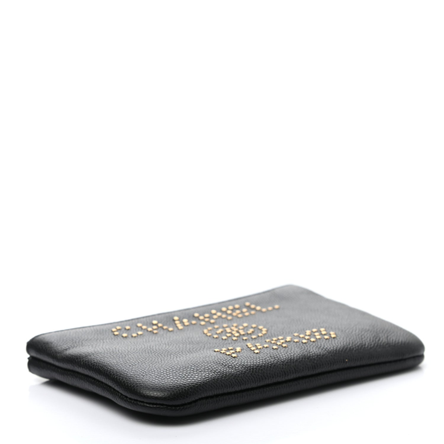 Chanel Caviar Studded Deauville Cosmetic Pouch Black 8 of 14