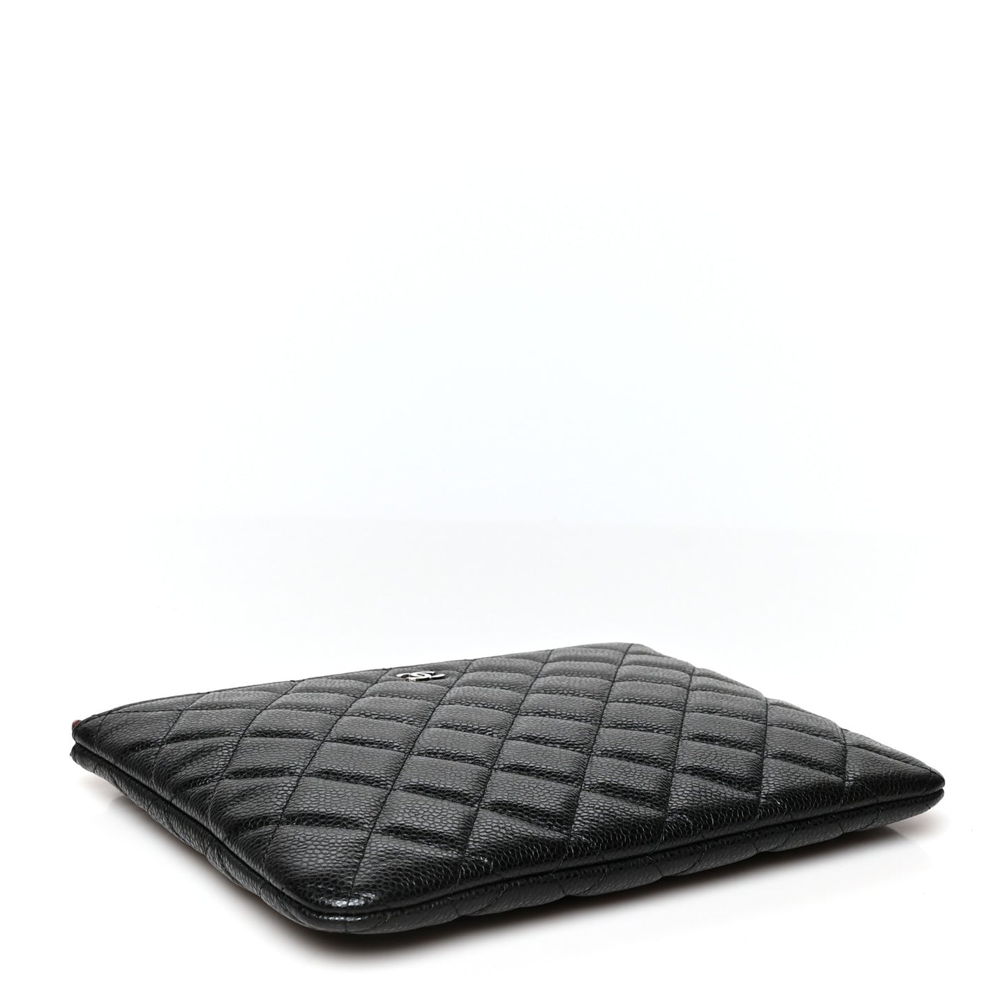 Caviar Quilted Cosmetic Case Black