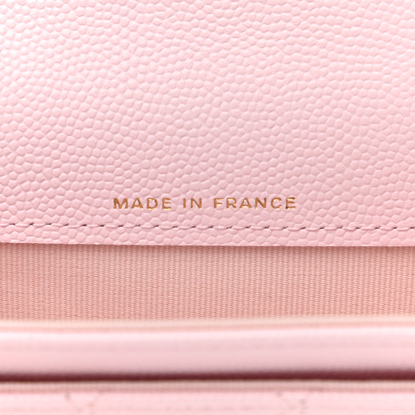 Caviar Quilted Flap Card Holder Wallet Light Pink