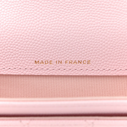 Chanel Caviar Quilted Flap Card Holder Wallet Light Pink 6 of 11