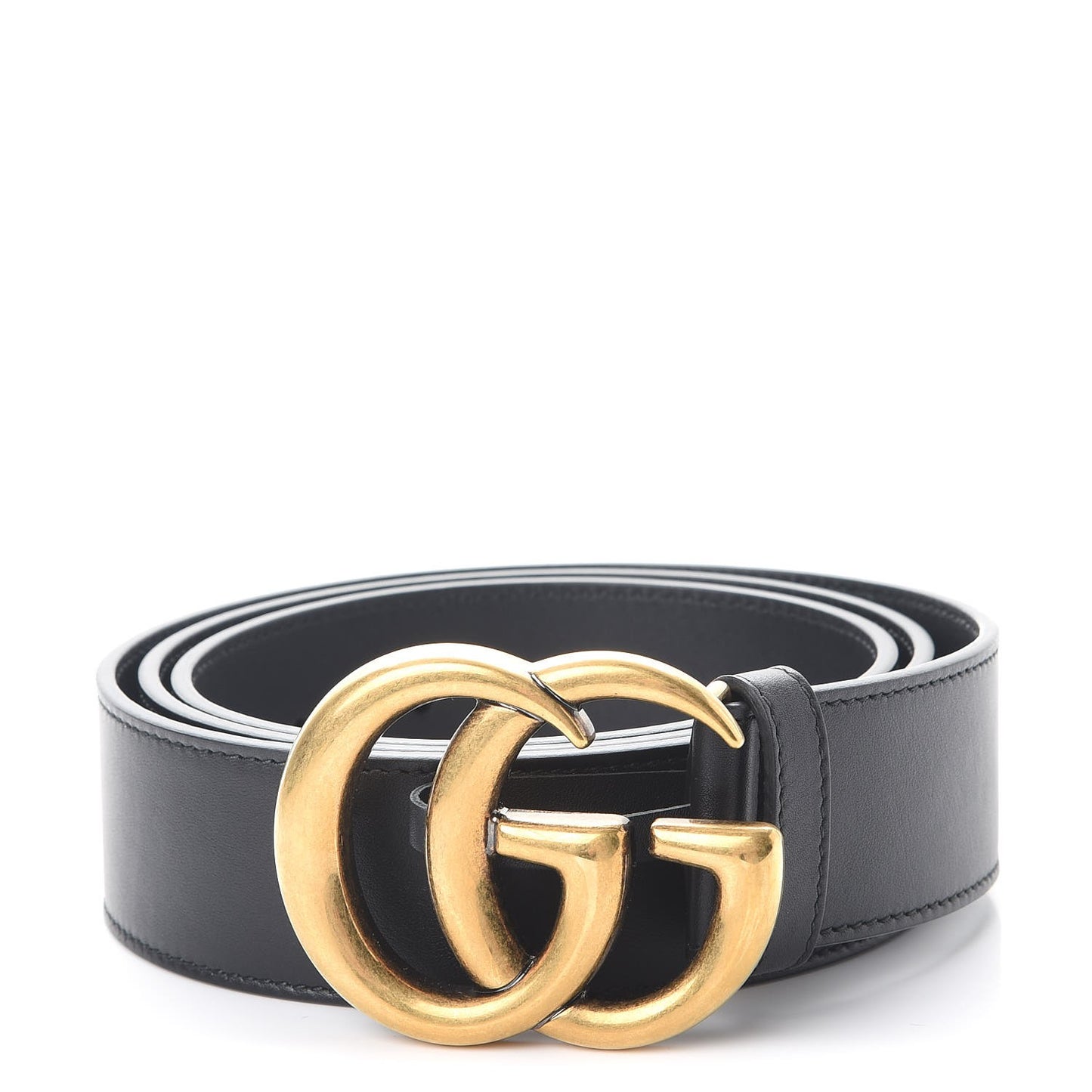 Moon Calfskin Double G 40mm Belt 105 42 Black