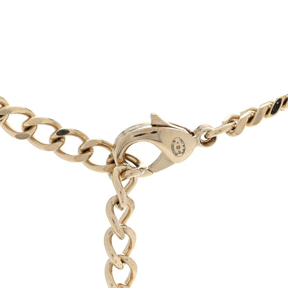 Chanel Crystal Chain CC Link Choker Gold Silver 3 of 5