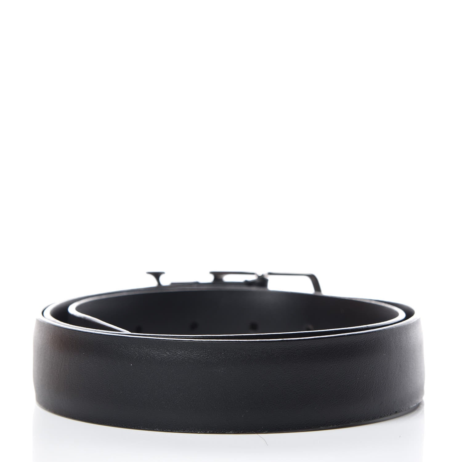 Louis Vuitton Calfskin 30mm Neogram LV Belt 90 36 Black 3 of 7