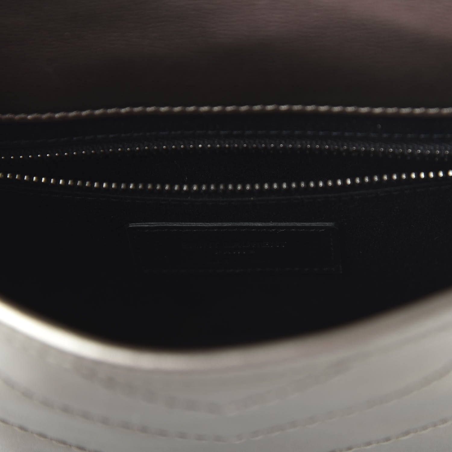 Saint Laurent Metallic Calfskin Matelasse Monogram Niki Chain Wallet Platinum 7 of 8