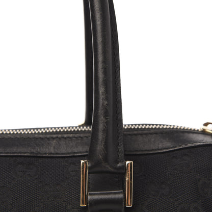 Gucci Monogram Boston Bag Black 11 of 12
