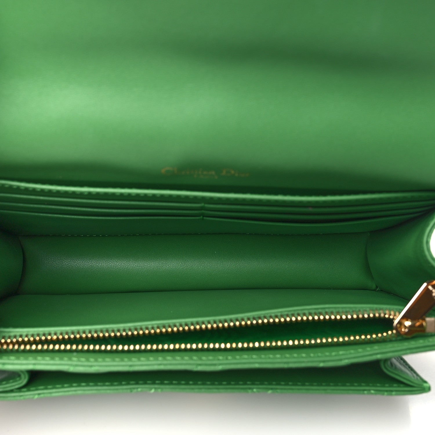 Christian Dior Lambskin Cannage My Dior Daily Chain Pouch Jade Green 5 of 10