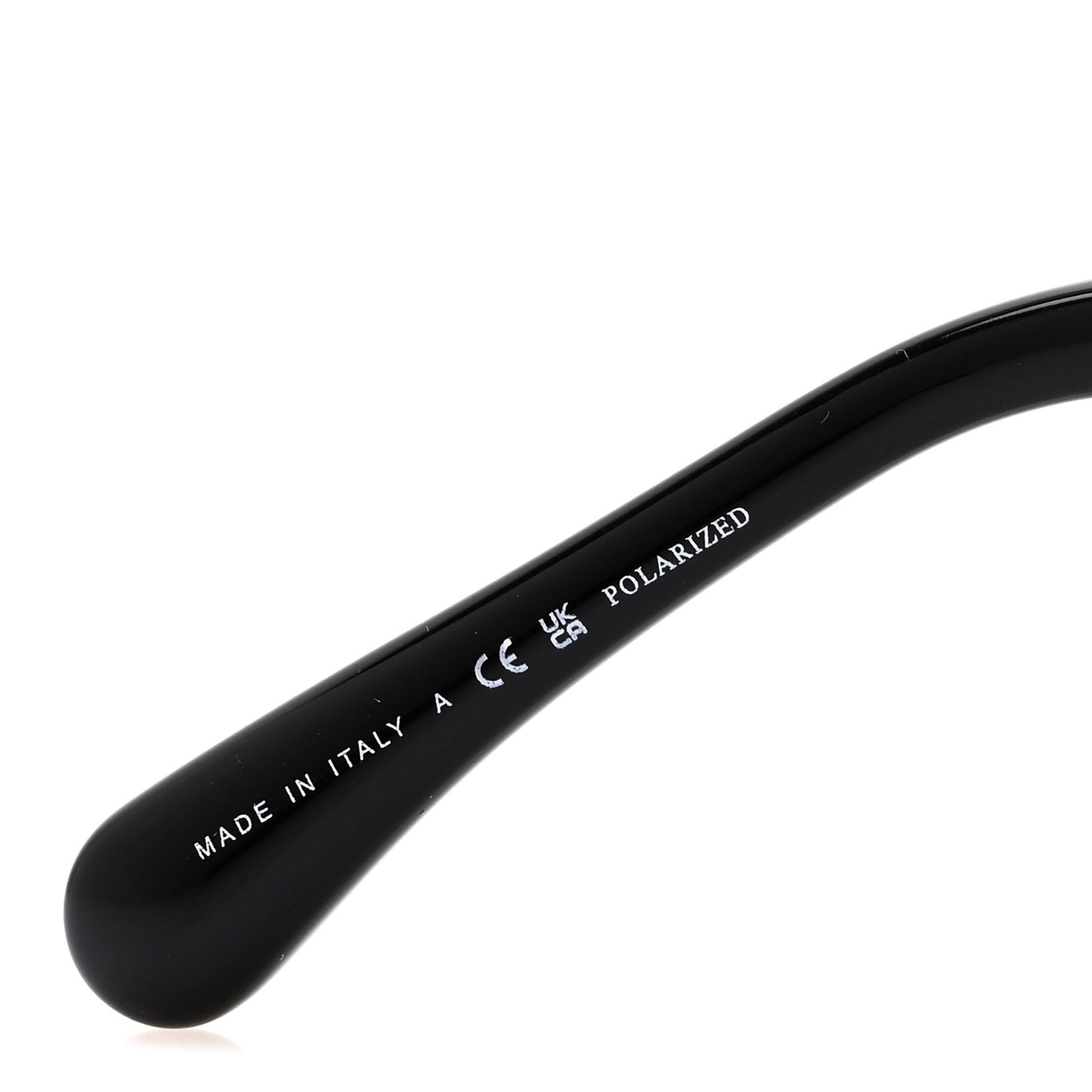 Acetate Strass Polarized Square Sunglasses 5422-B-A Black