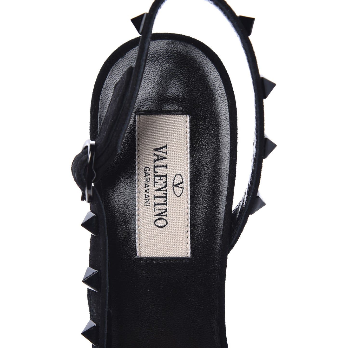 Mesh Point d'Esprit Rockstud Half D'Orsay Slingback 50mm Pumps 37 Black