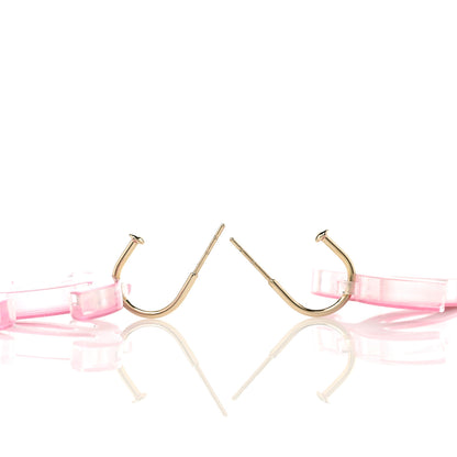 Chanel Lucite CC Drop Earrings Pink 4 of 5