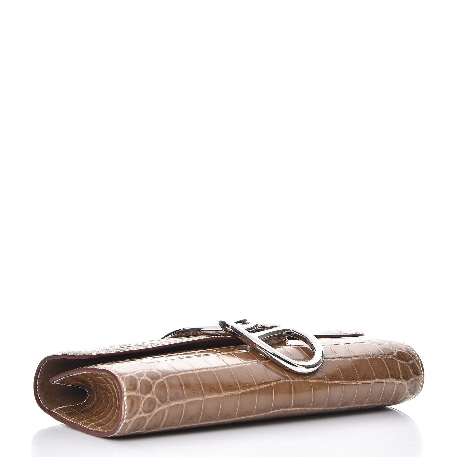 Hermes Niloticus Crocodile Egee Clutch Ficelle 4 of 15