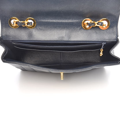 Chanel Caviar Vertical Quilted Jumbo Single Flap Black 5 of 23