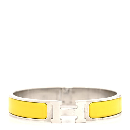 Hermes Enamel Narrow Clic Clac H Bracelet GM Chartreuse 1 of 5