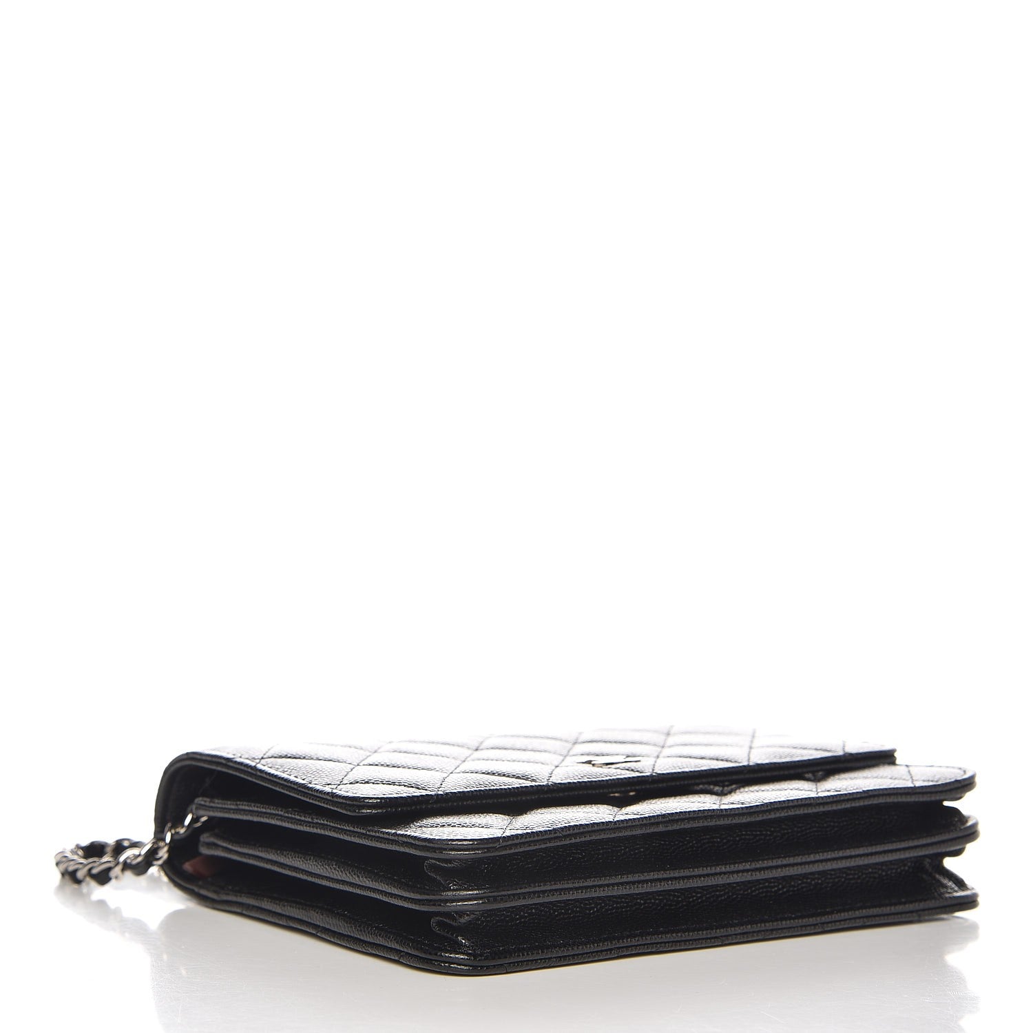 Chanel Caviar Quilted Square Wallet On Chain WOC Black 12 of 17