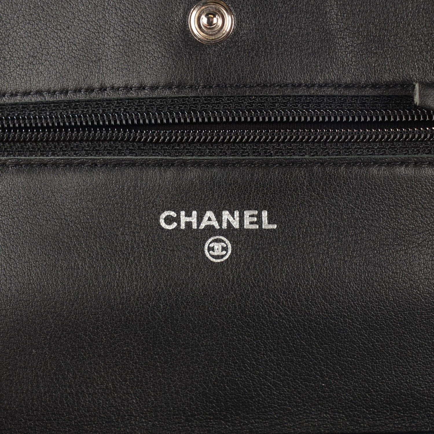 Chanel Patent Quilted Wallet On Chain WOC Black 6 of 7