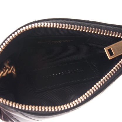 Saint Laurent Calfskin Matelasse Monogram Key Pouch Black 6 of 8