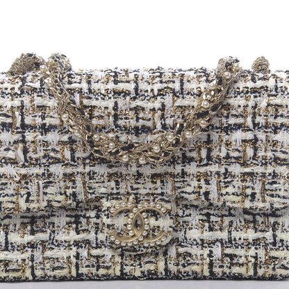 Chanel Tweed Westminster Pearl Medium Single Flap Ivory Multicolor 10 of 10