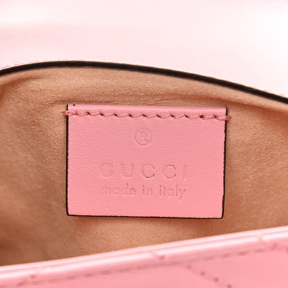Gucci Calfskin Matelasse Super Mini GG Marmont Shoulder Bag Wild Rose 6 of 11