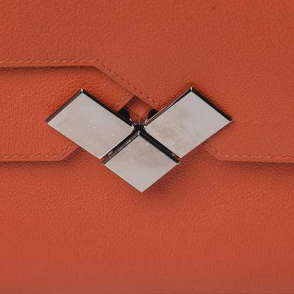 Hermes Evercolor Fortunio Clutch Orange Poppy 9 of 9