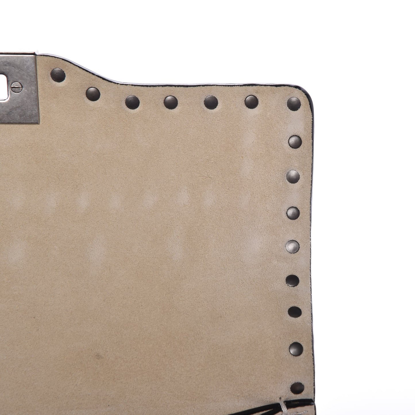 Calfskin Embroidered Medium Guitar Strap Rockstud Rolling Flap Saddle Bag