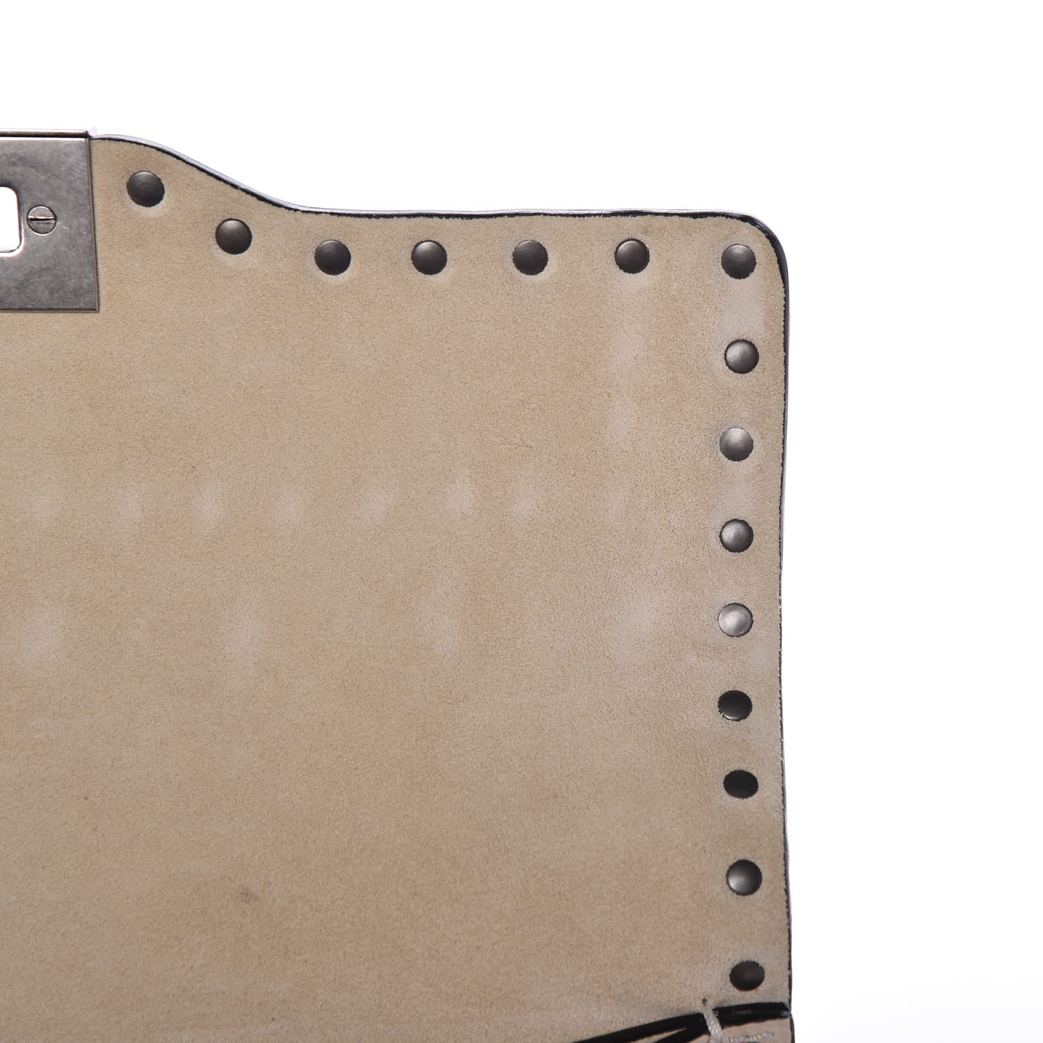 Valentino Garavani Calfskin Embroidered Medium Guitar Strap Rockstud Rolling Flap Saddle Bag 8 of 9