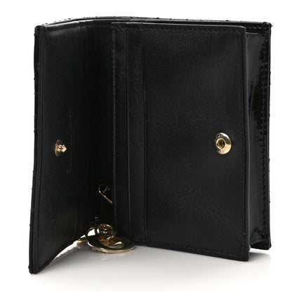 Christian Dior Patent Cannage Small Lady Dior Flap Card Holder Black 5 of 7