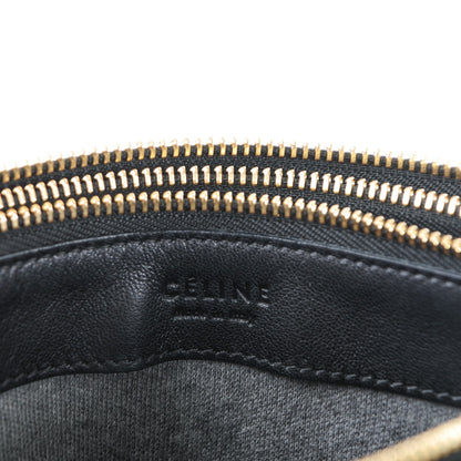 Celine Lambskin Large Trio Crossbody Bag Black 6 of 8