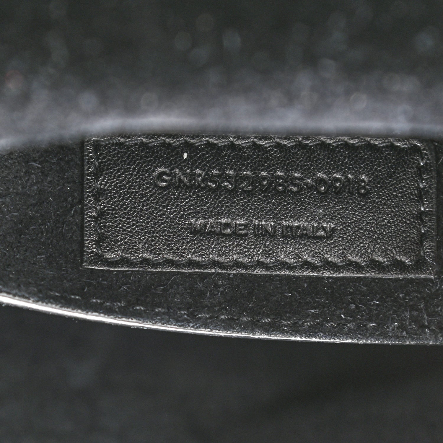 Saint Laurent Lizard Calfskin Embossed Betty Messenger Black 7 of 8