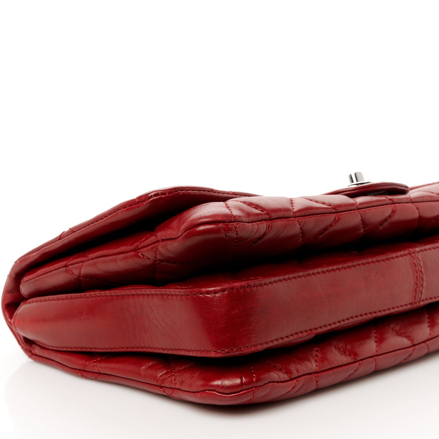 Lambskin Quilted Large 3 Flap Red
