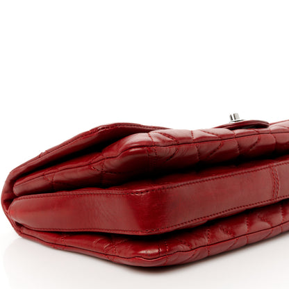 Chanel Lambskin Quilted Large 3 Flap Red 10 of 12