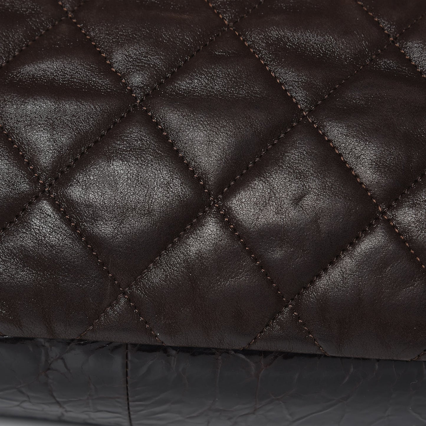 Iridescent Calfskin Jumbo In The Mix Flap Brown