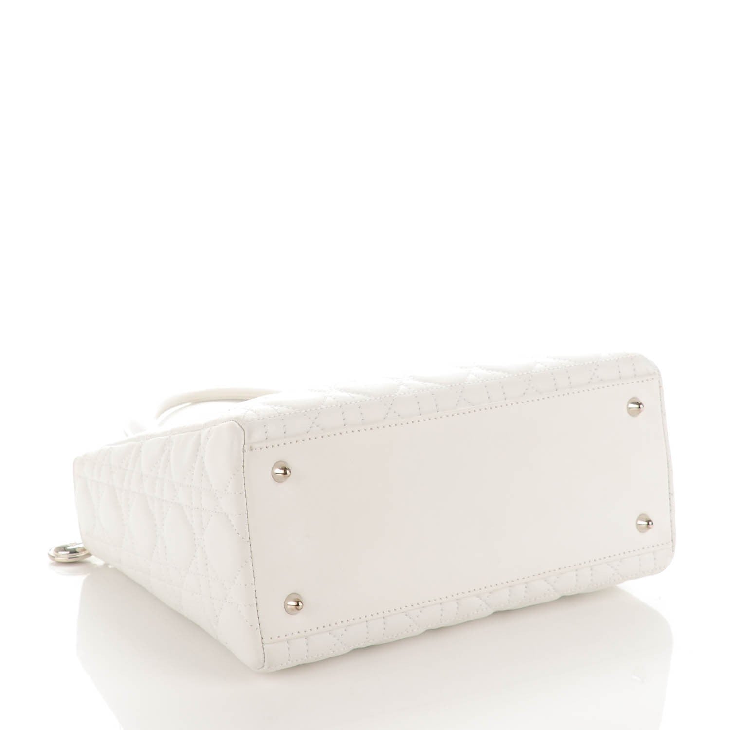 Christian Dior Lambskin Cannage Medium Lady Dior White 4 of 7