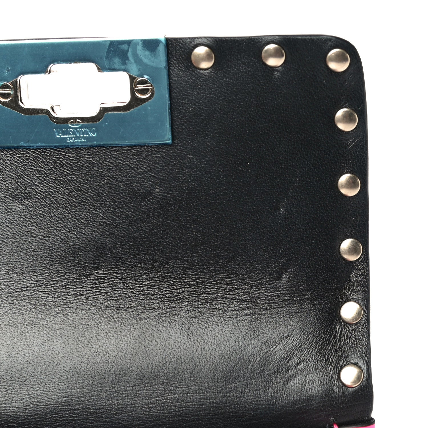 Valentino Garavani Calfskin Micro Rockstud Spike Shoulder Bag Azalea 11 of 13
