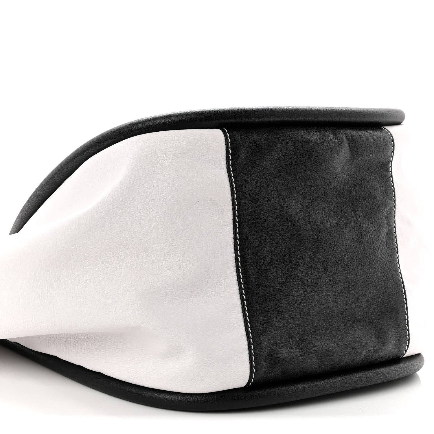 Proenza Schouler Nappa Colorblock Large Side Pockets Tote Black White 8 of 9