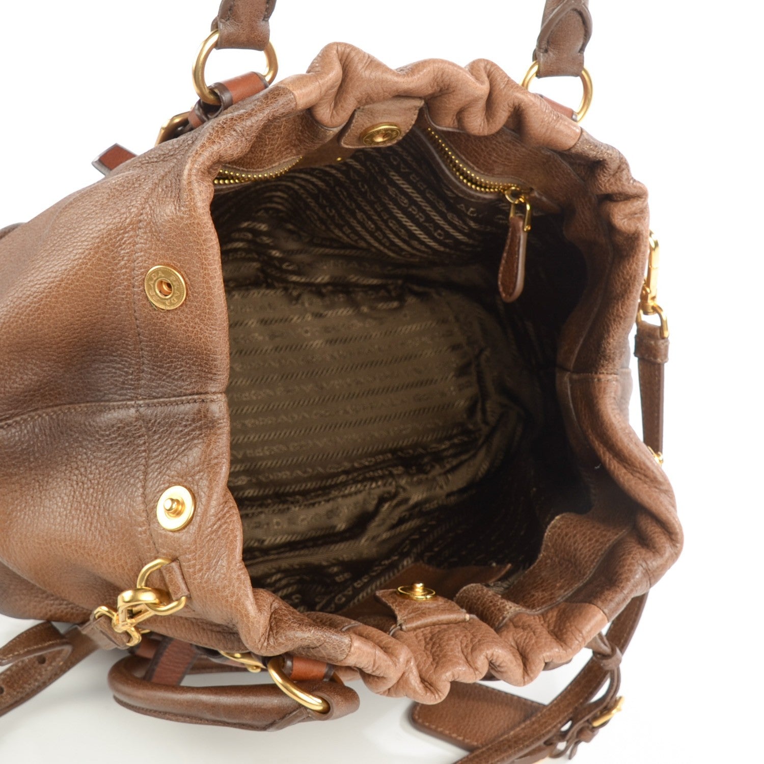 Prada Cervo Antik Shoulder Bag Cammello Sfumato 5 of 10