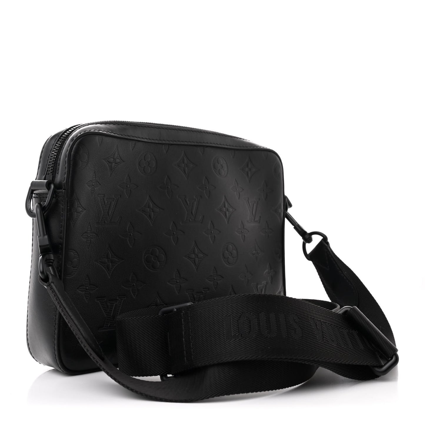 Calfskin Monogram Shadow Duo Messenger Black