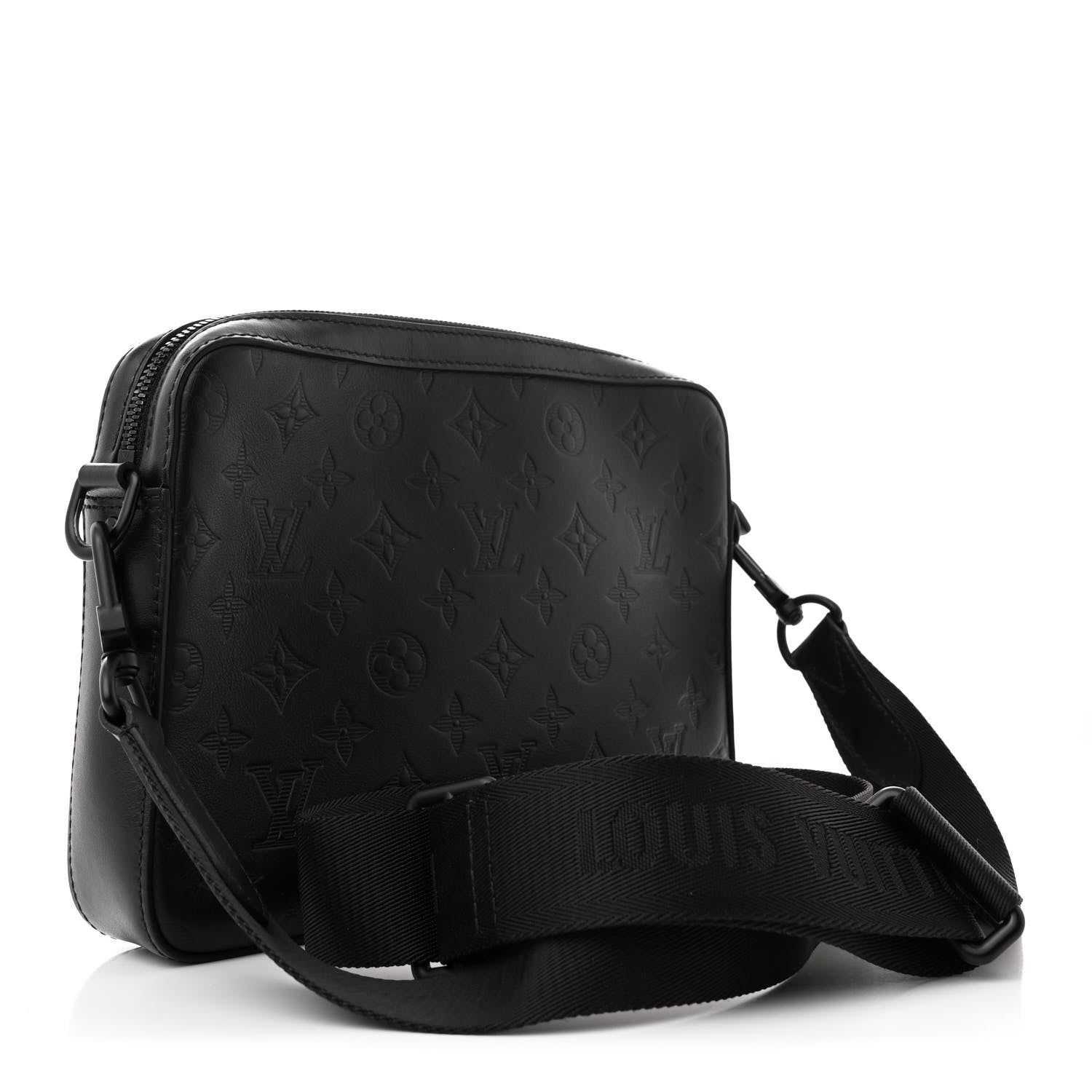 Louis Vuitton Calfskin Monogram Shadow Duo Messenger Black 3 of 10
