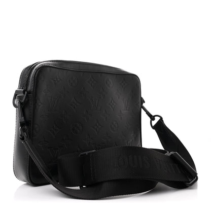 Louis Vuitton Calfskin Monogram Shadow Duo Messenger Black 3 of 10