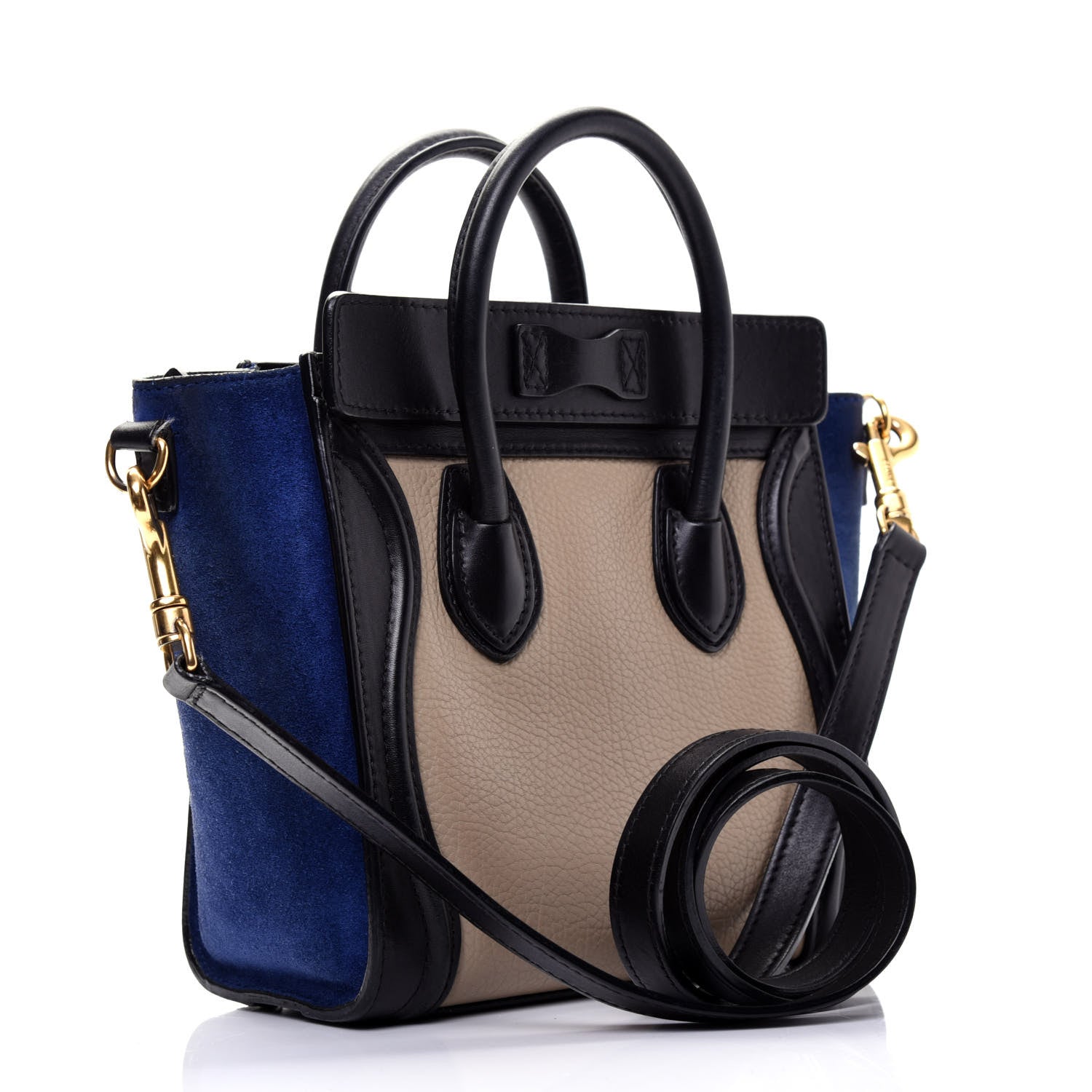Celine Bullhide Calfskin Nubuck Nano Tri-Color Luggage Light Taupe 4 of 26
