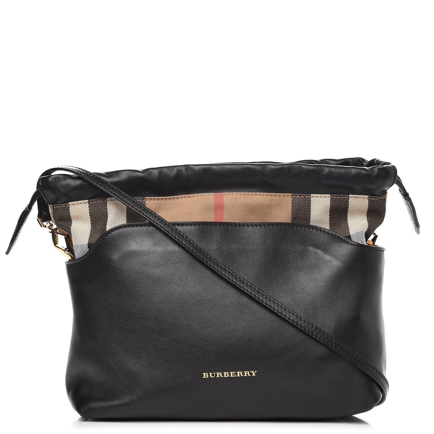 Burberry Calfskin House Check Little Crush Black 1 of 8