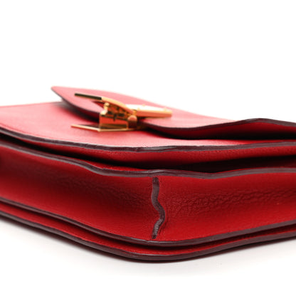 Celine Goatskin Medium Classic Box Flap Bag Carmin 10 of 10