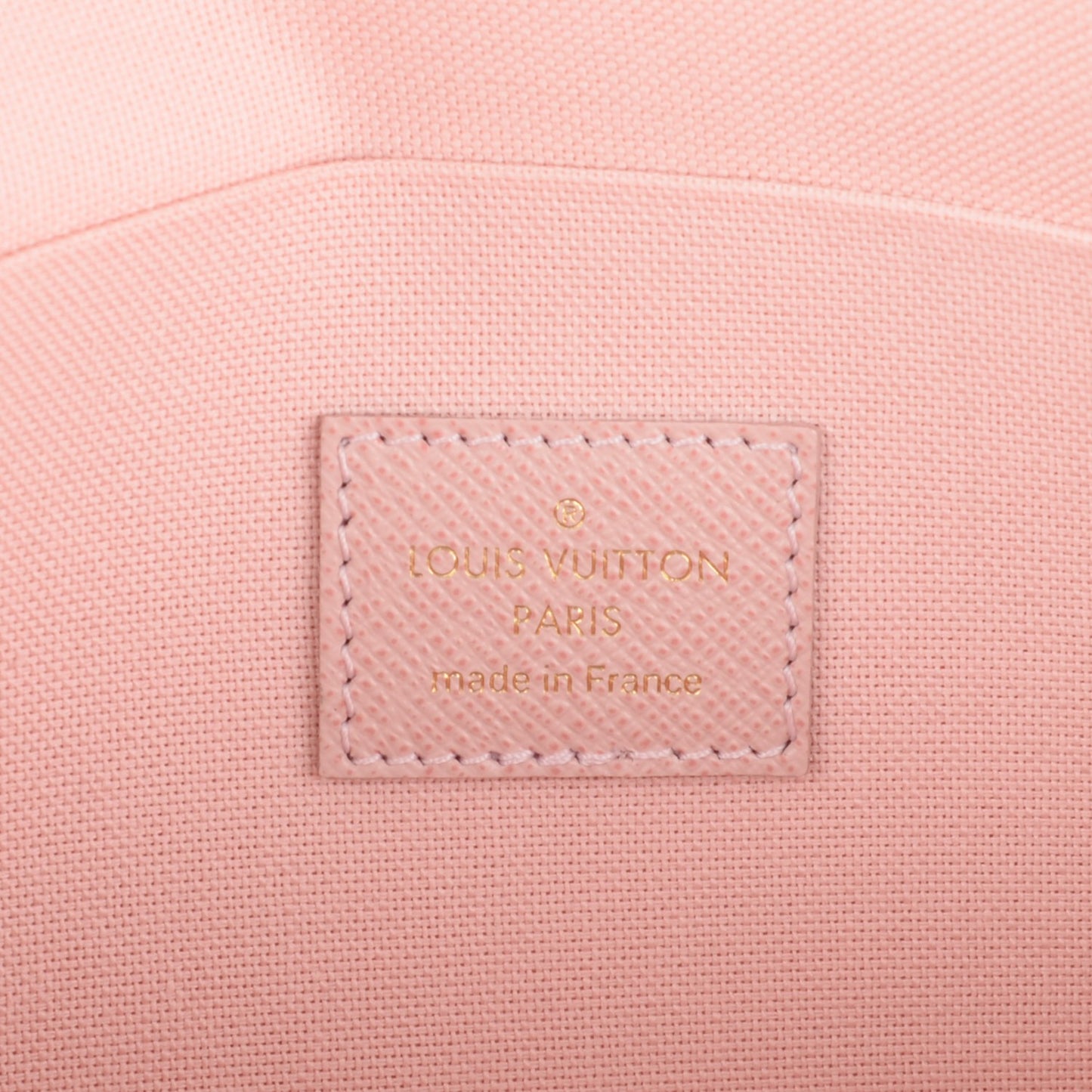 Damier Azur Pochette Felicie Chain Wallet Rose Ballerine