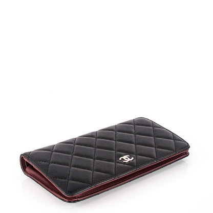 Chanel Lambskin Quilted Yen Wallet Black 4 of 7