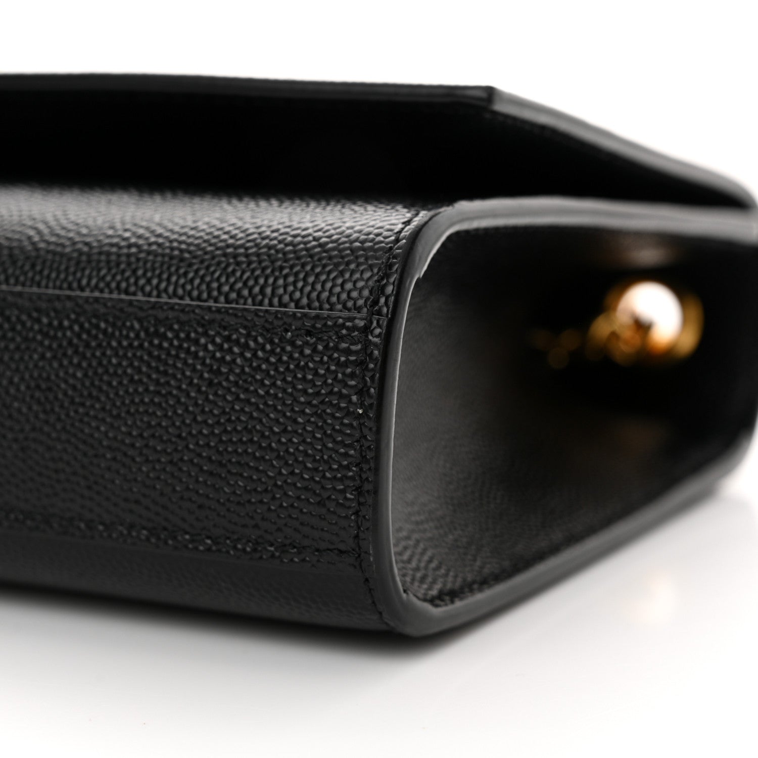 Saint Laurent Grain De Poudre Small Monogram Kate Satchel Black 10 of 10