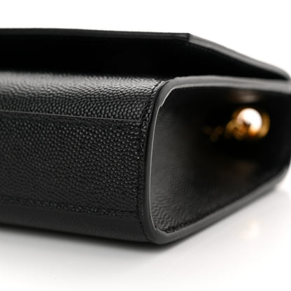 Saint Laurent Grain De Poudre Small Monogram Kate Satchel Black 10 of 10