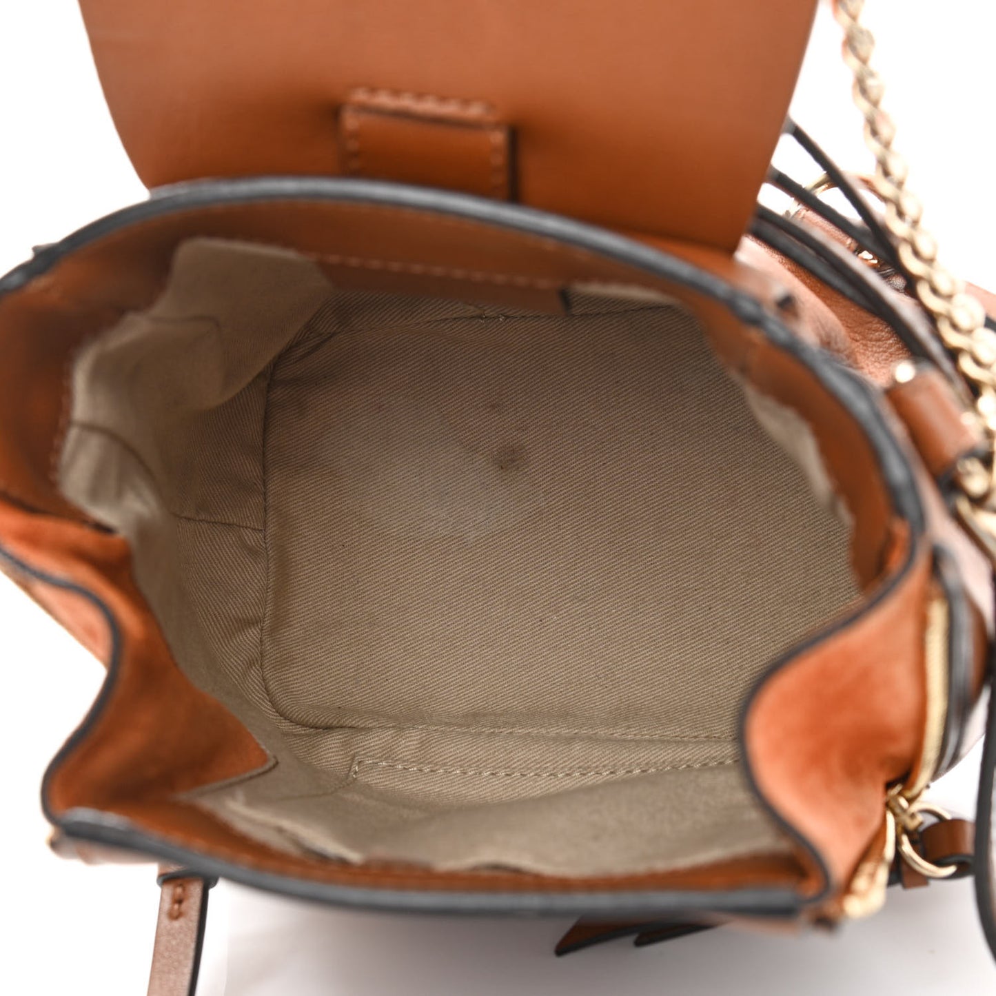 Suede Calfskin Mini Faye Backpack Tan
